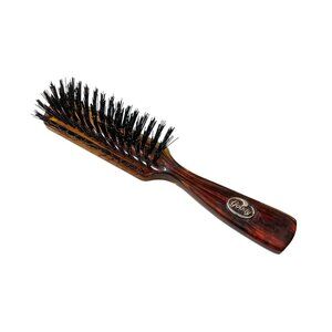 Vintage Goody Hair Brush Hairbrush Nylon Bristles USA Clear Amber Brown